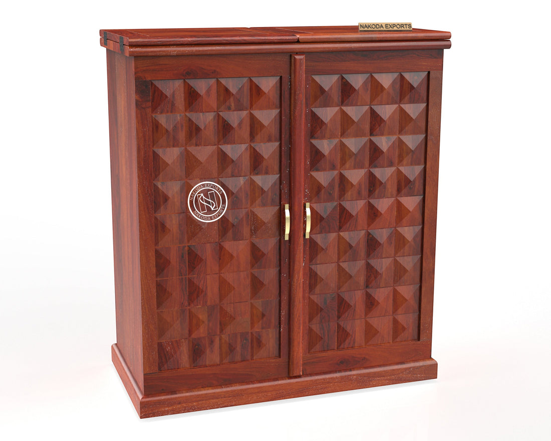 Sheesham Diamond Bar Cabinet