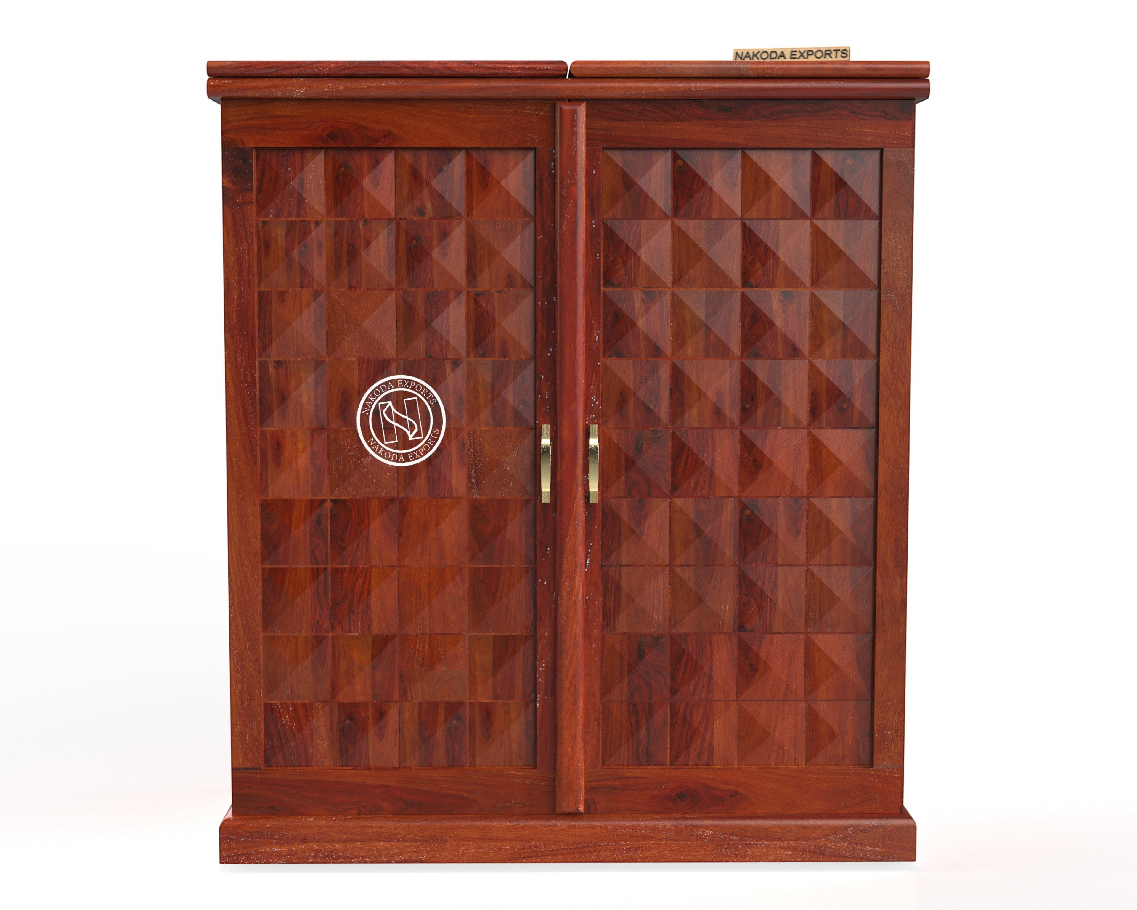 Sheesham Diamond Bar Cabinet