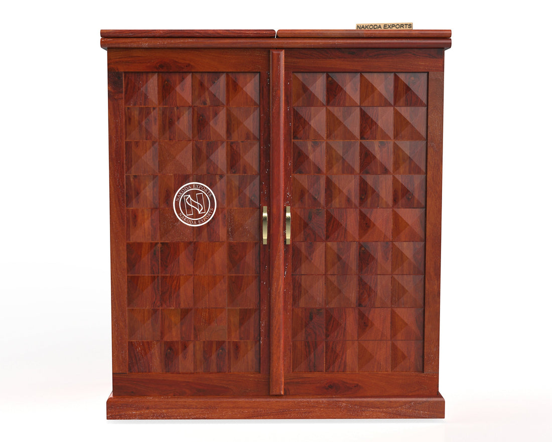 Sheesham Diamond Bar Cabinet
