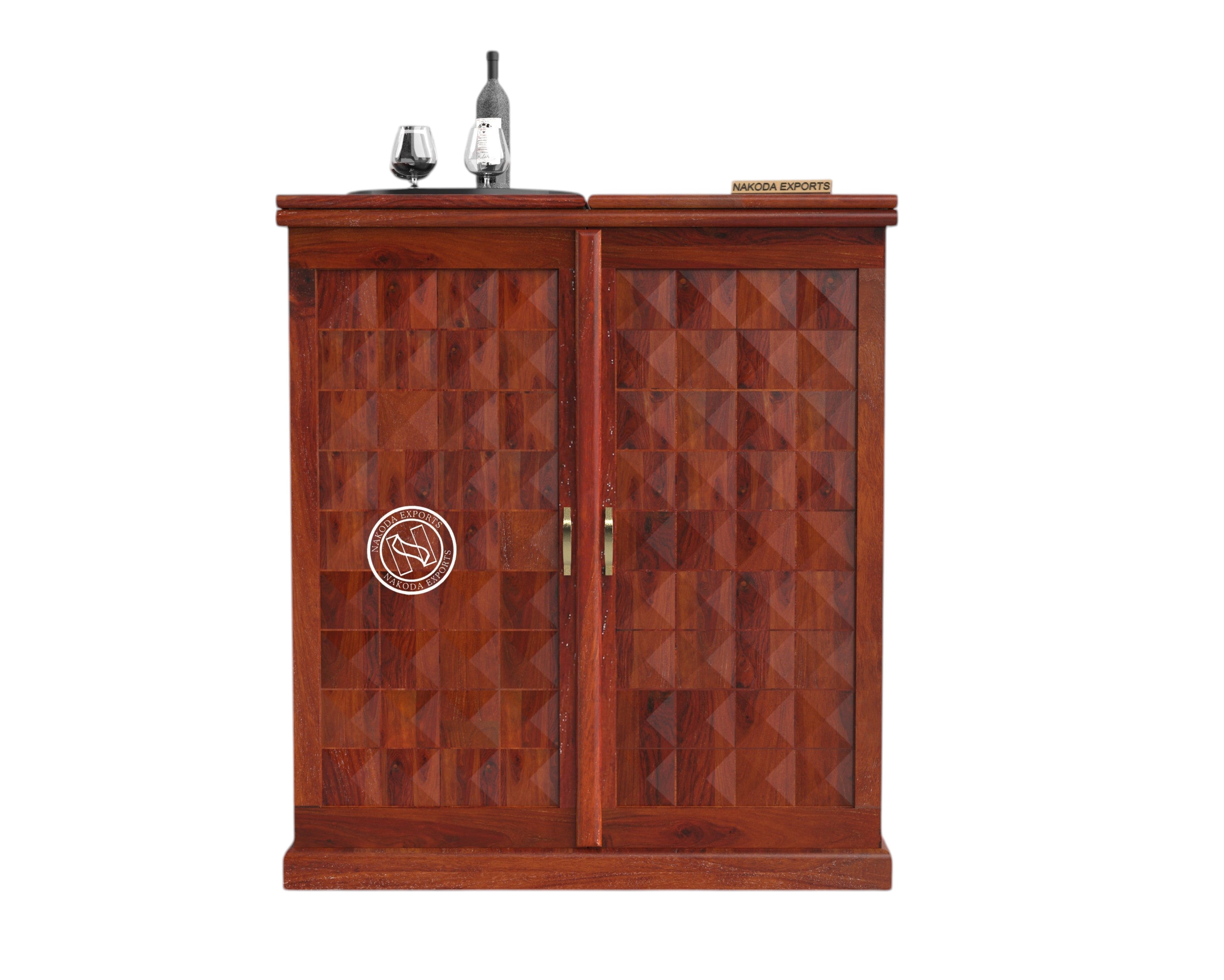 Sheesham Diamond Bar Cabinet