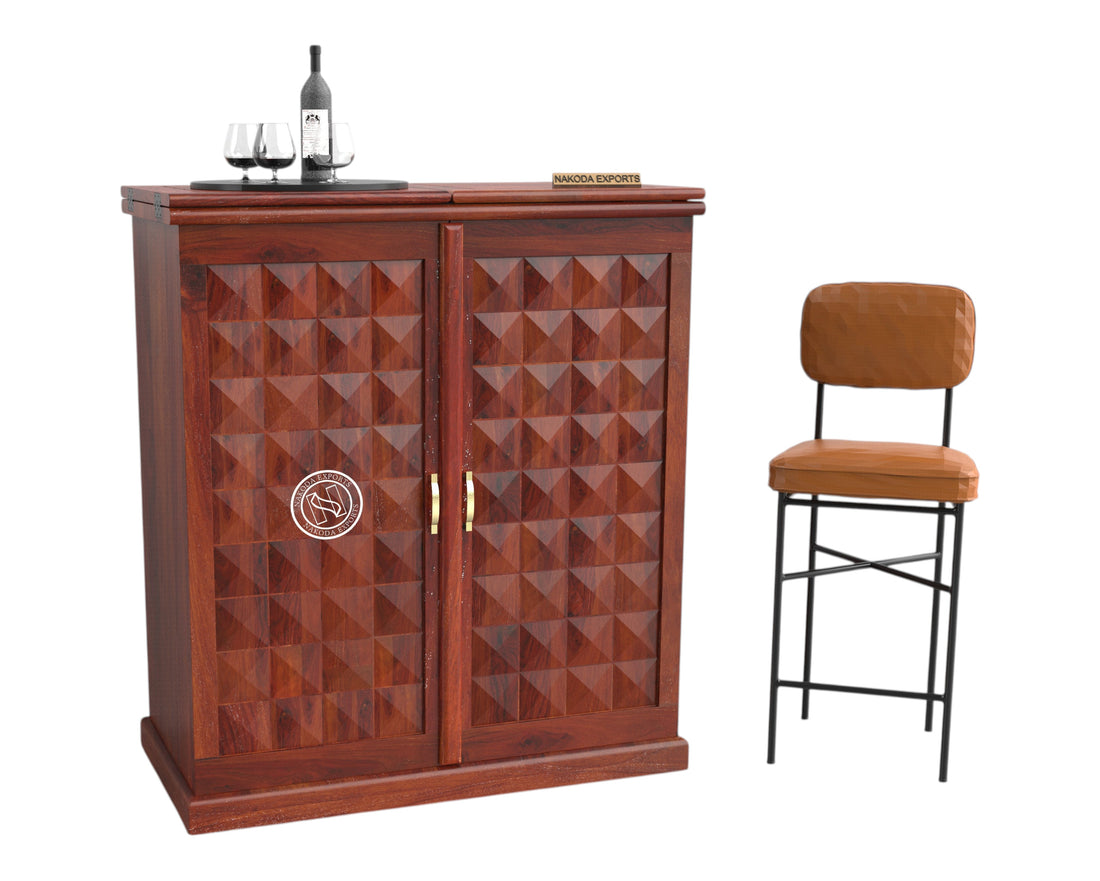 Sheesham Diamond Bar Cabinet