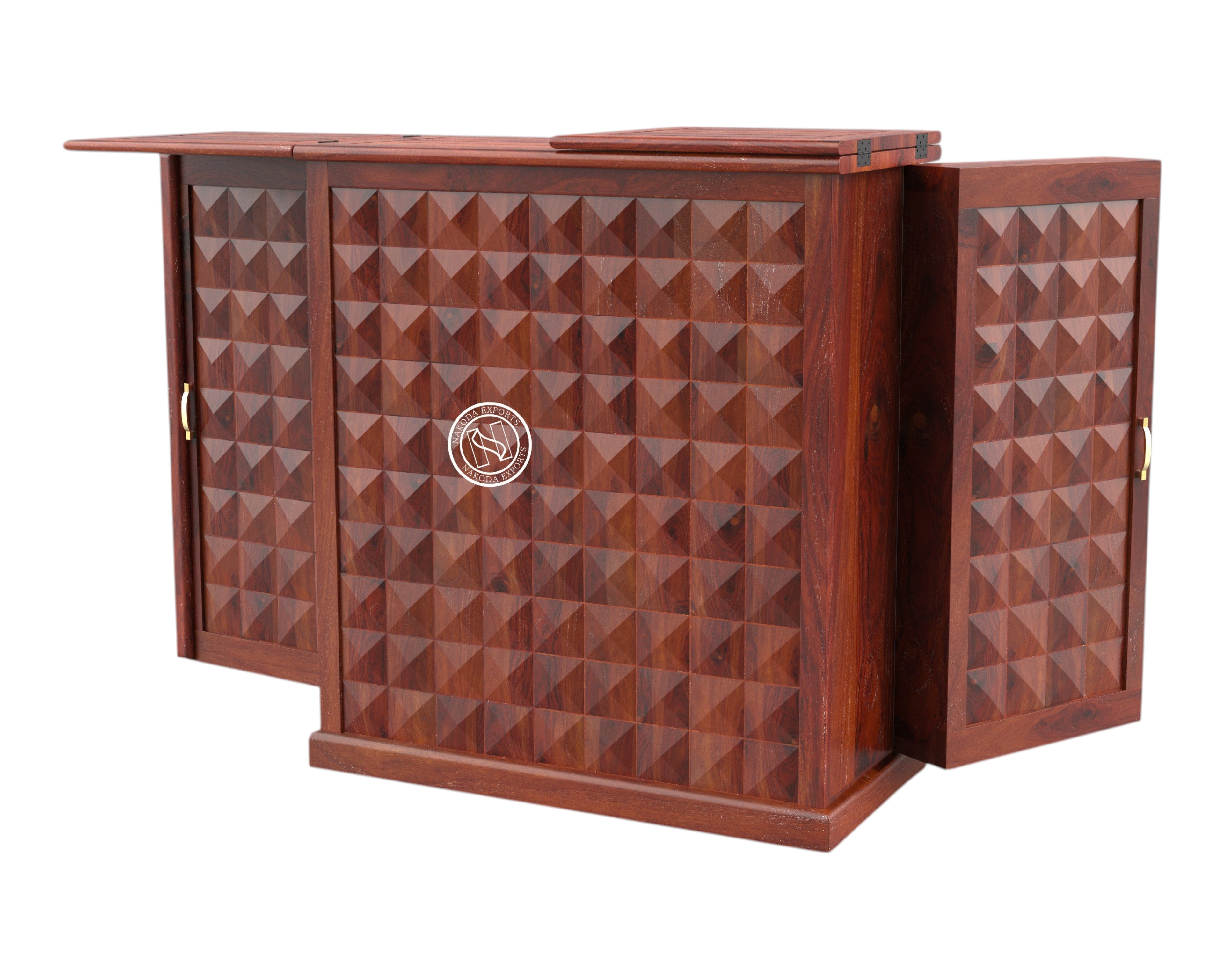 Sheesham Diamond Bar Cabinet