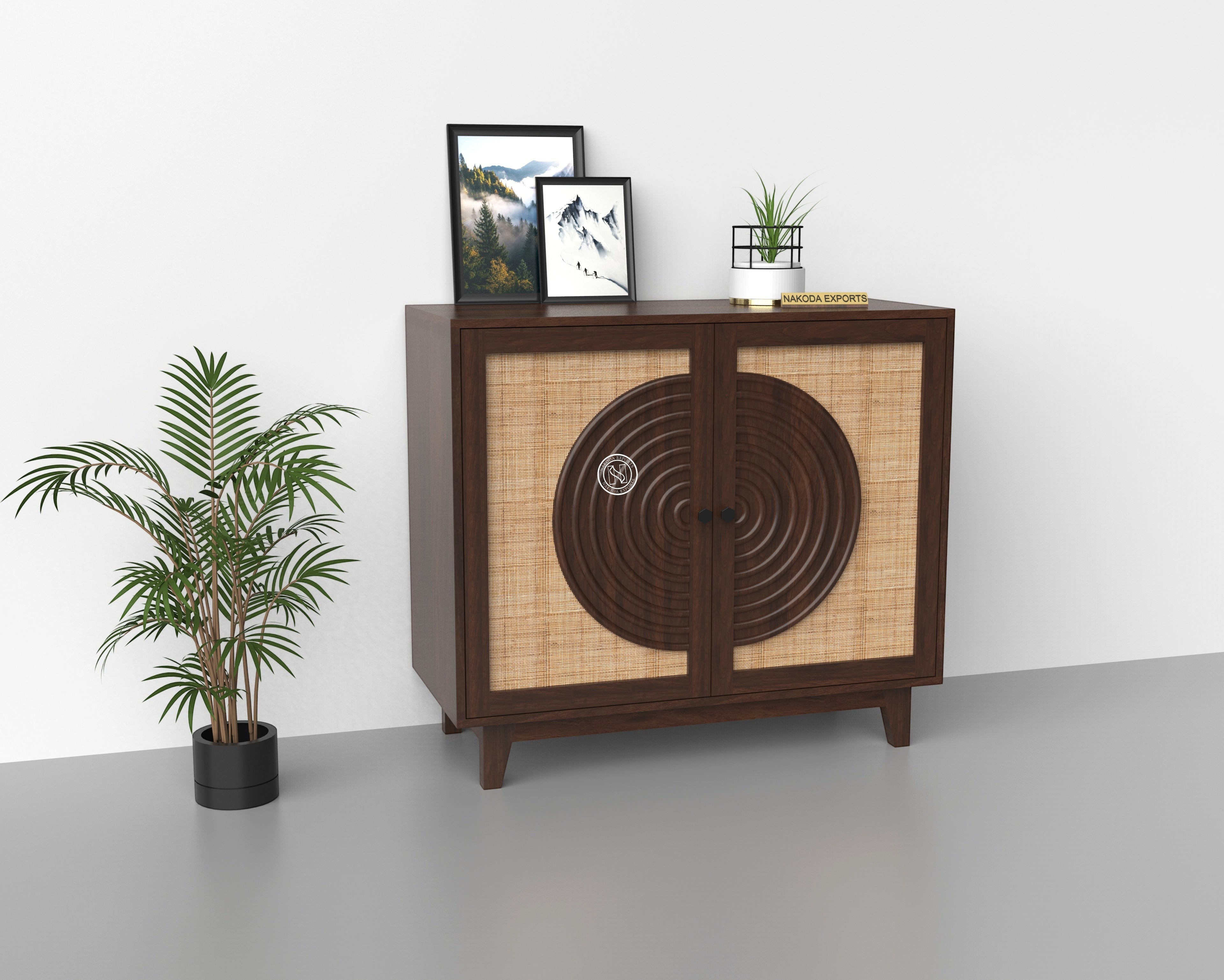 Raya Rattan Accent Cabinet