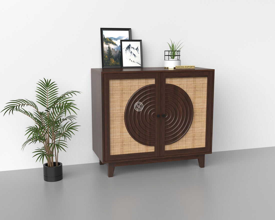 Raya Rattan Accent Cabinet