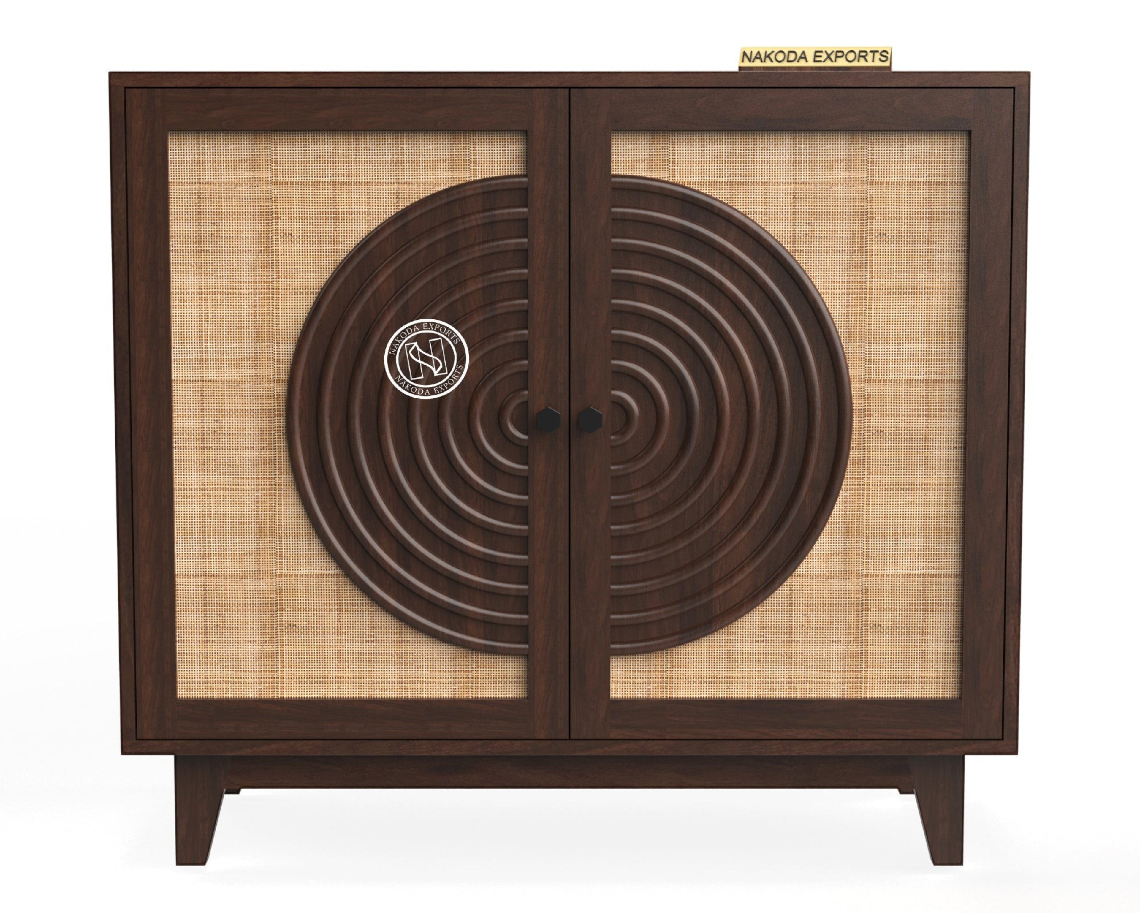 Raya Rattan Accent Cabinet