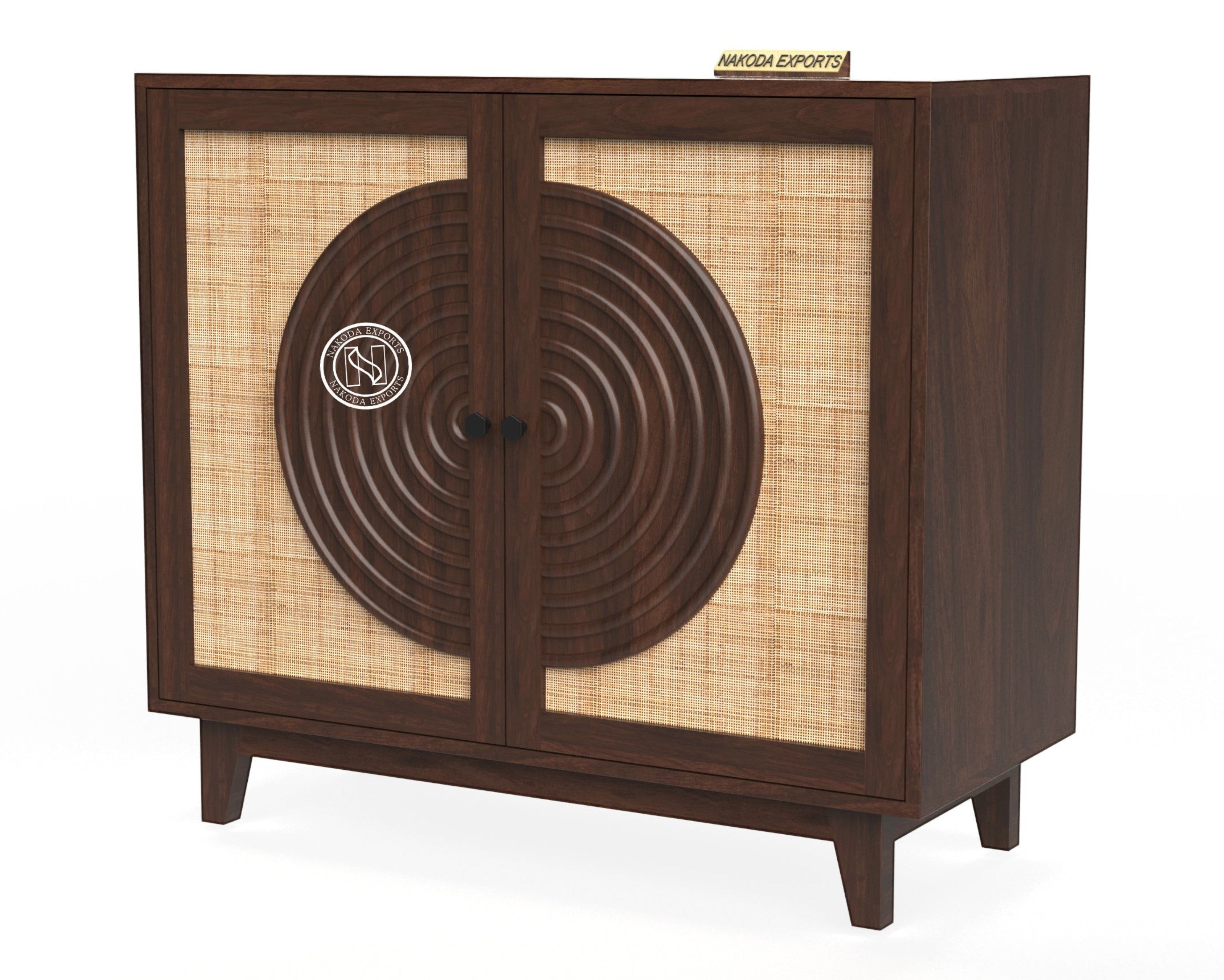 Raya Rattan Accent Cabinet