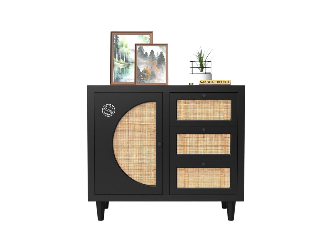 The Rattan Accent Storage Cabinet