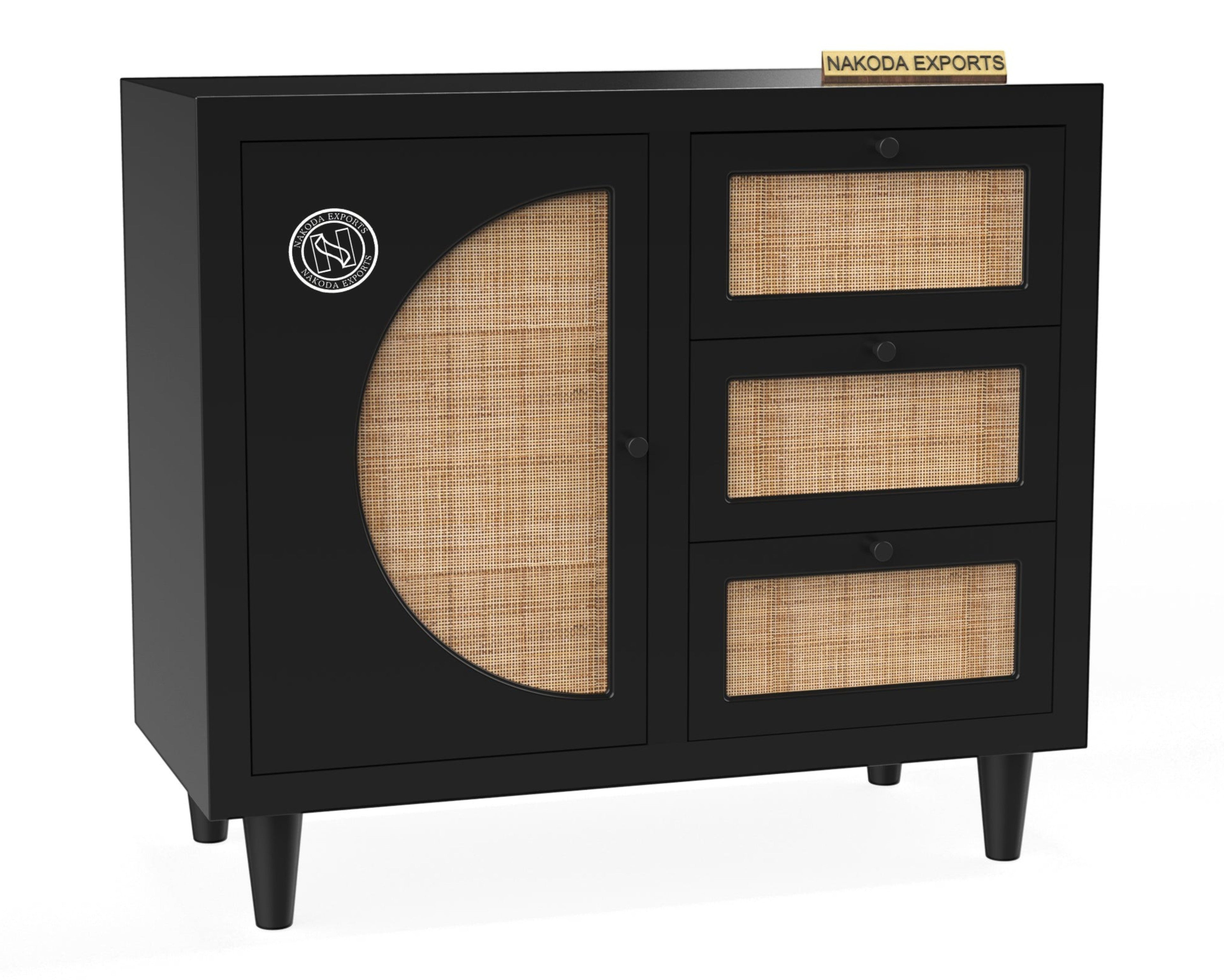 The Rattan Accent Storage Cabinet