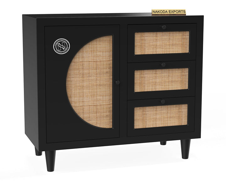 The Rattan Accent Storage Cabinet
