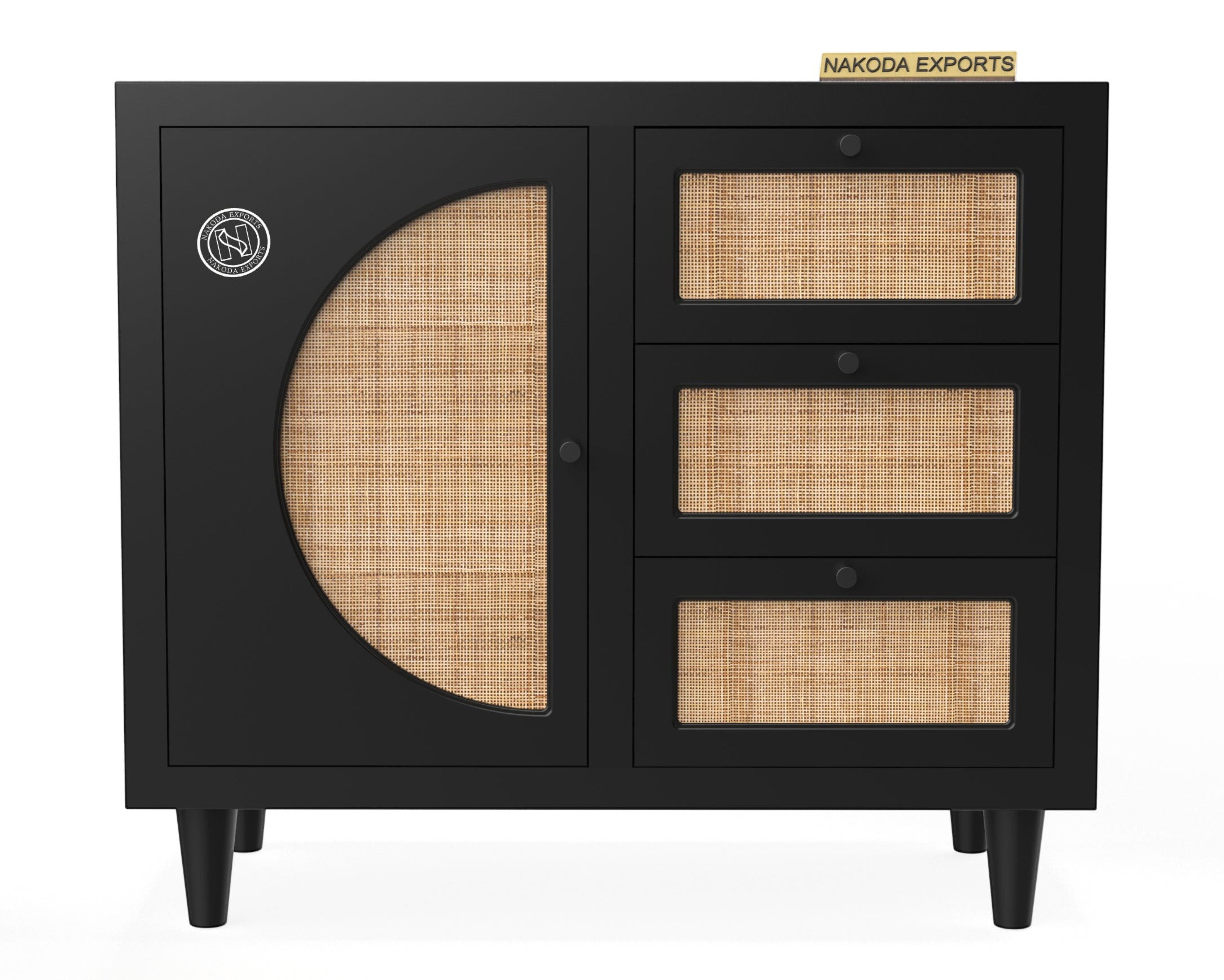 The Rattan Accent Storage Cabinet