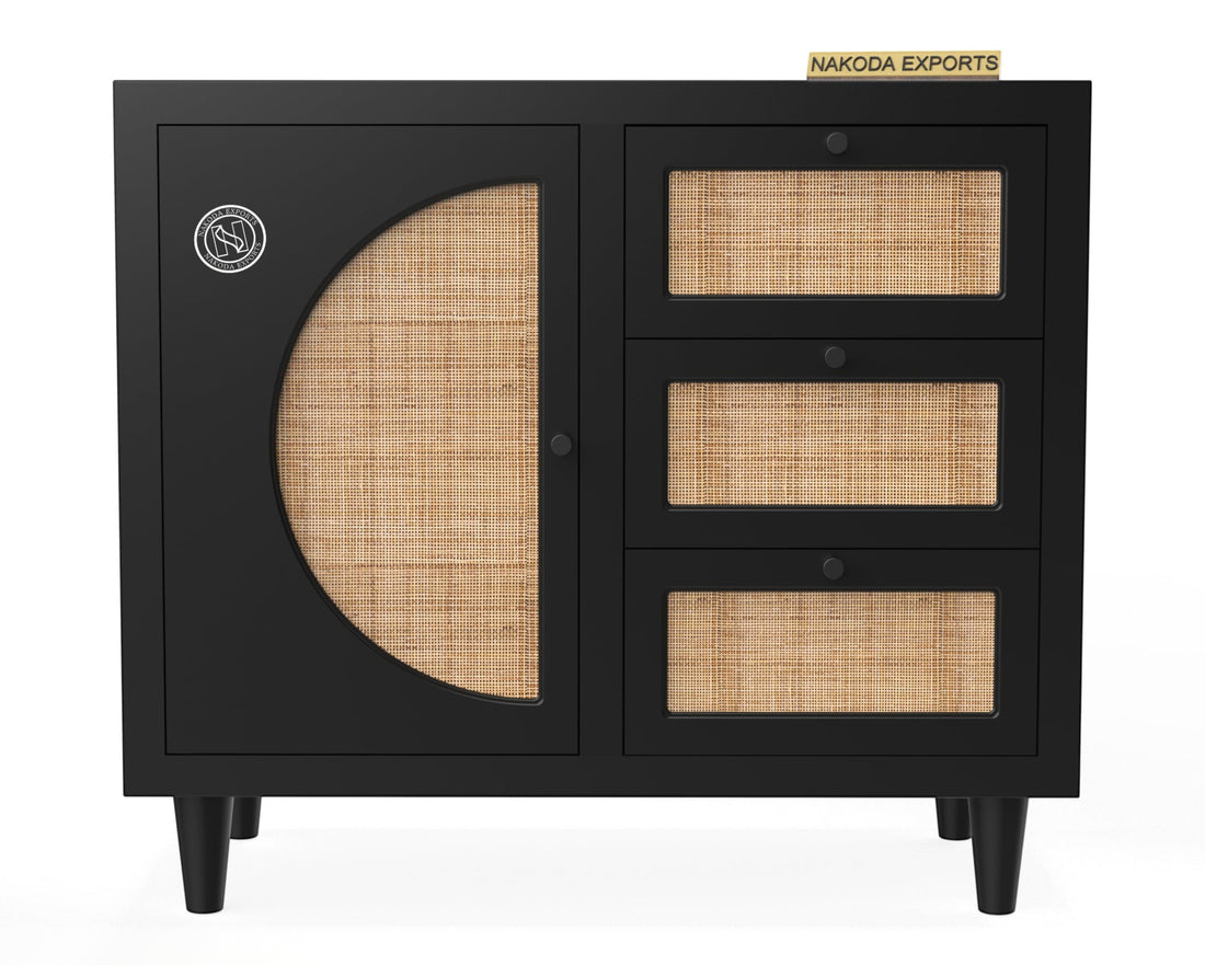 The Rattan Accent Storage Cabinet