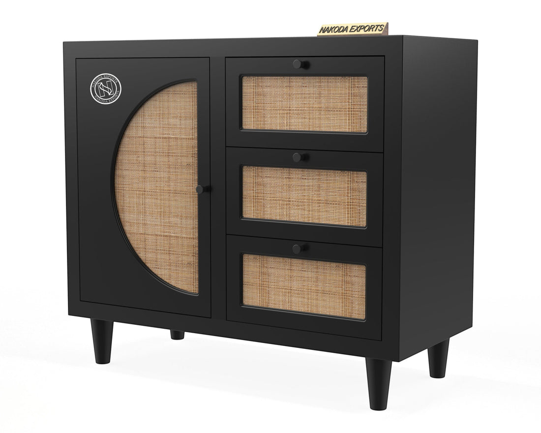 The Rattan Accent Storage Cabinet