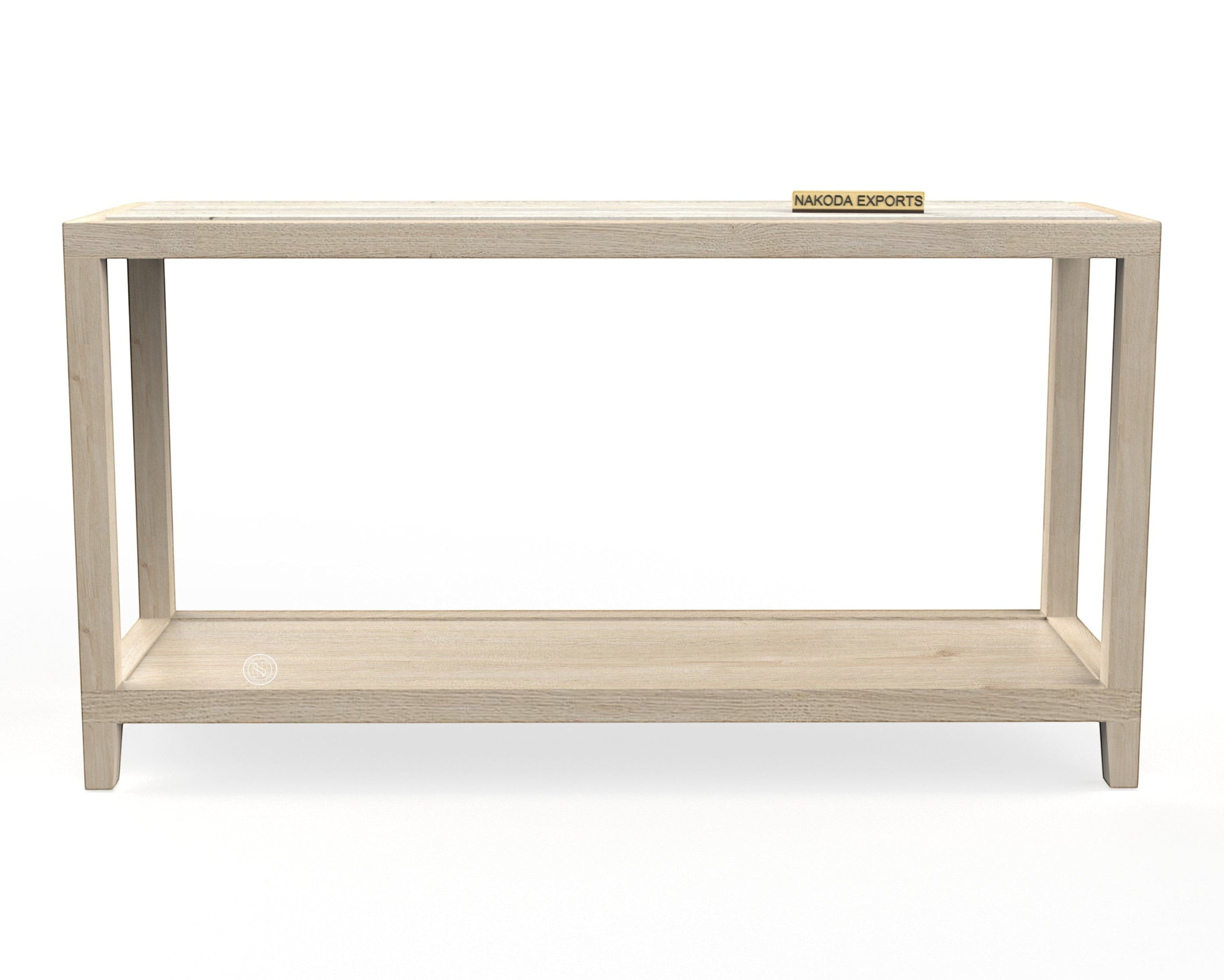 Linea Travertine Console Table