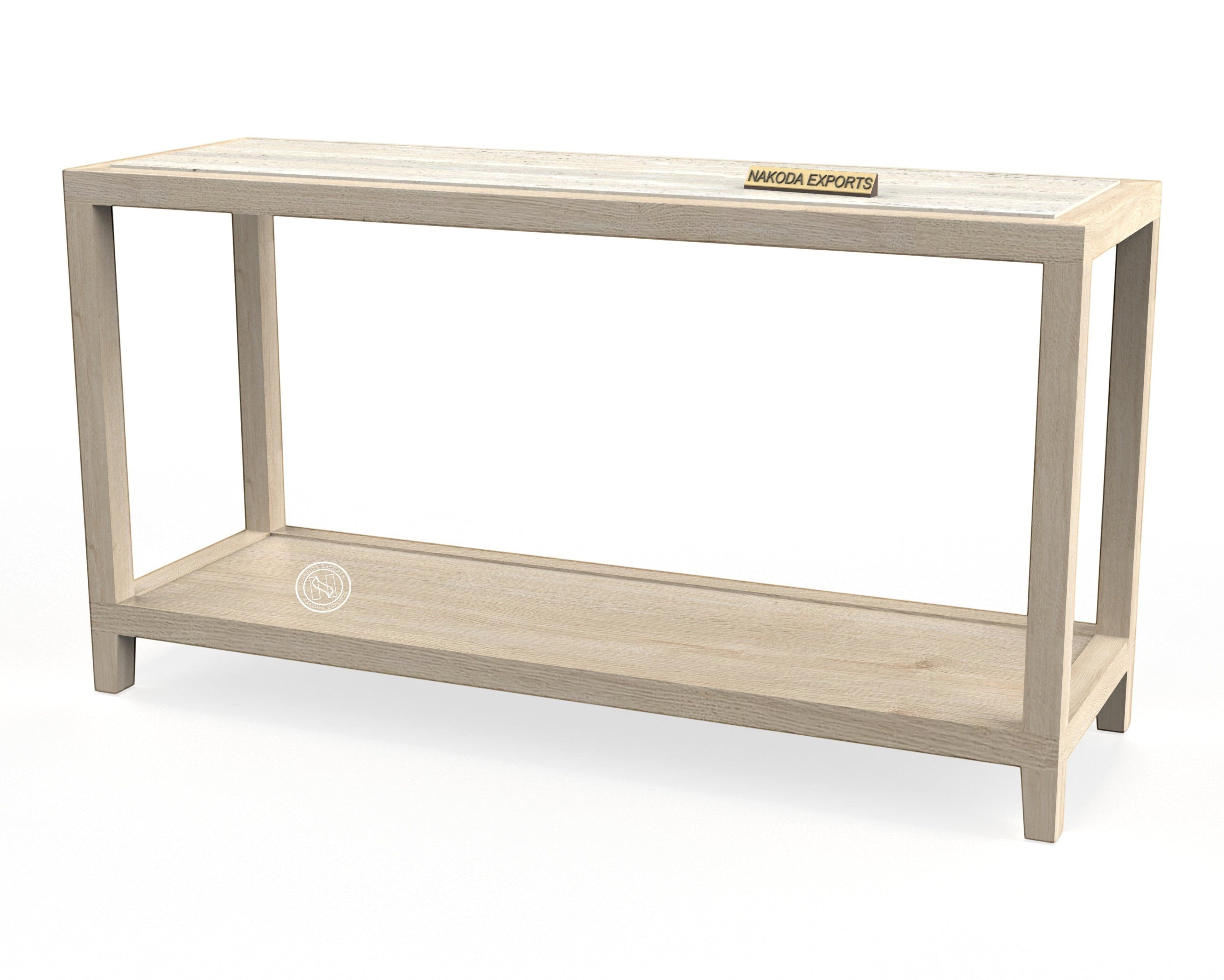Linea Travertine Console Table