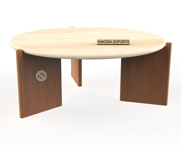 White and Wood Fusion Coffee Table