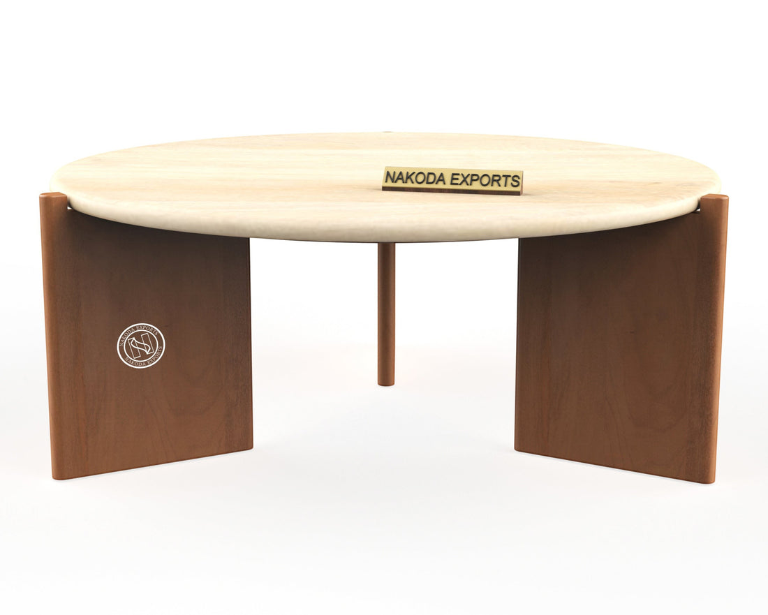 White and Wood Fusion Coffee Table
