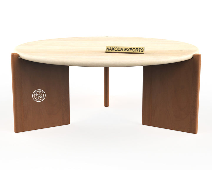 White and Wood Fusion Coffee Table