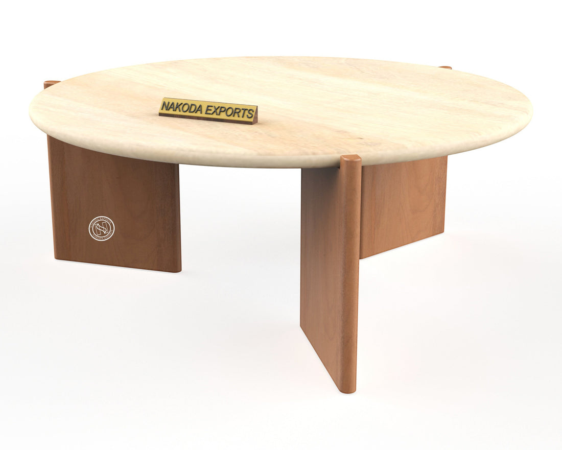White and Wood Fusion Coffee Table