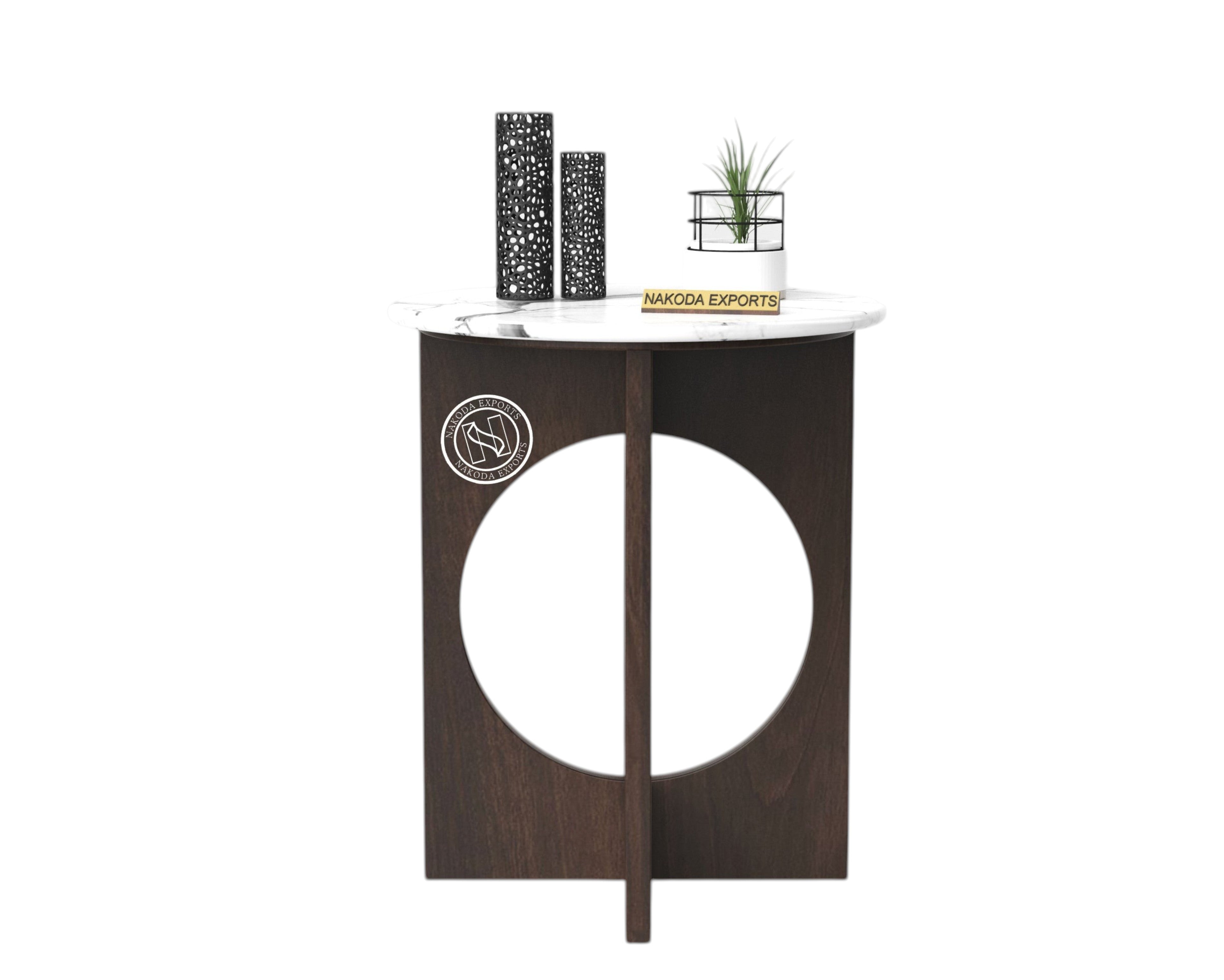 Circular Elegance Marble Side Table