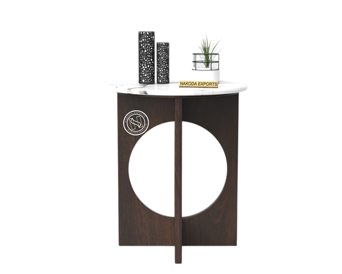 Circular Elegance Marble Side Table