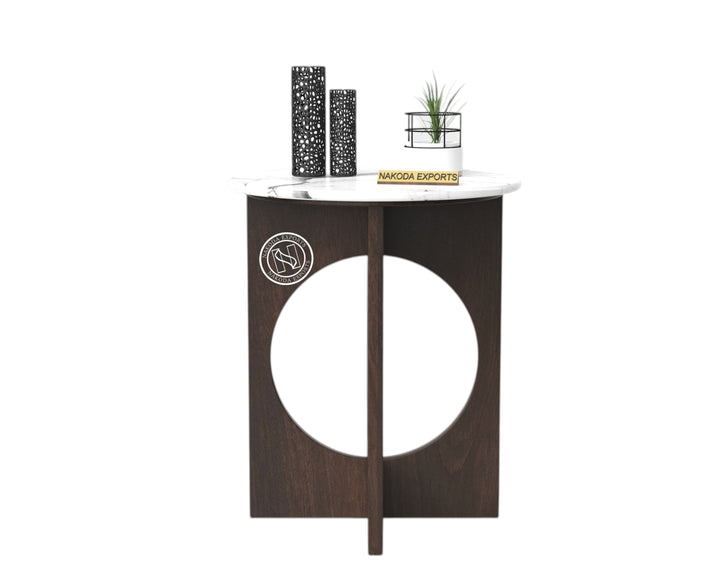 Circular Elegance Marble Side Table