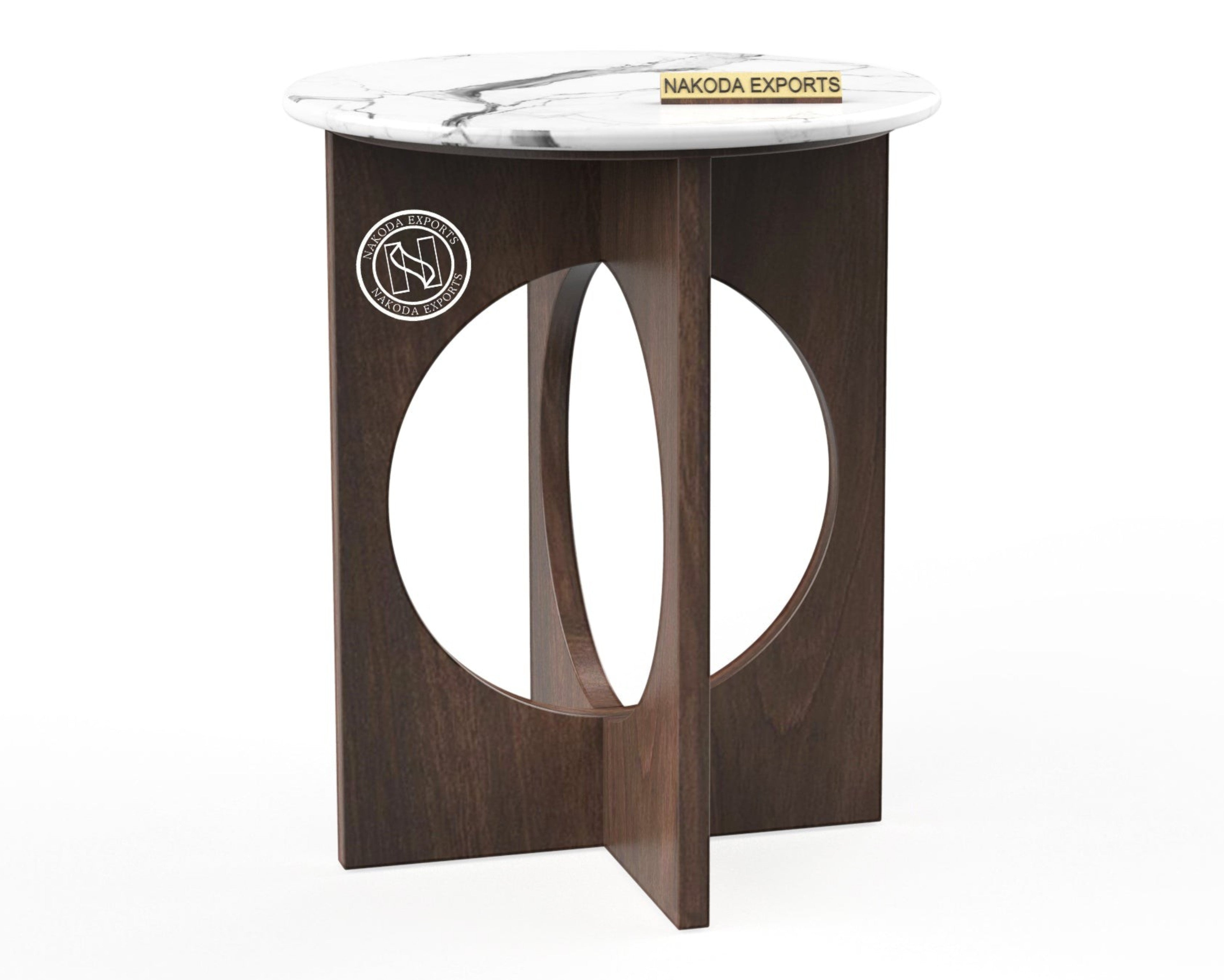 Circular Elegance Marble Side Table