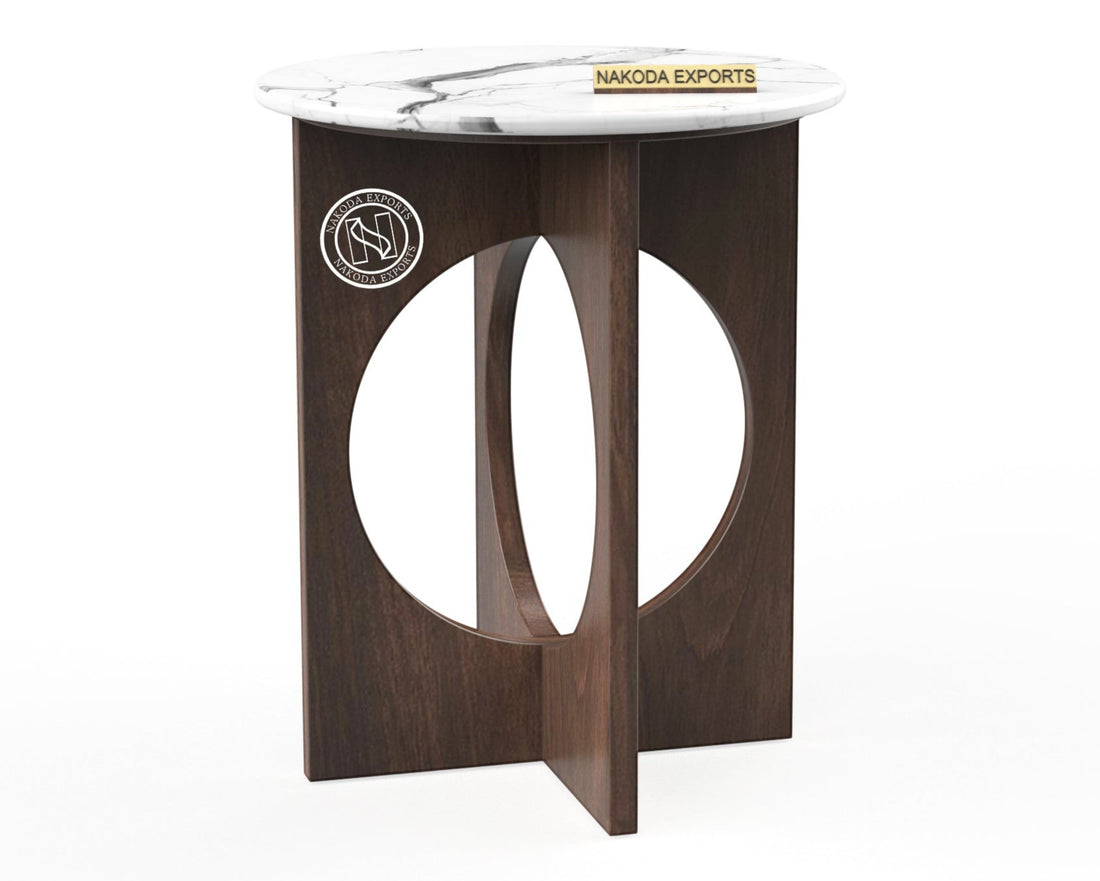 Circular Elegance Marble Side Table