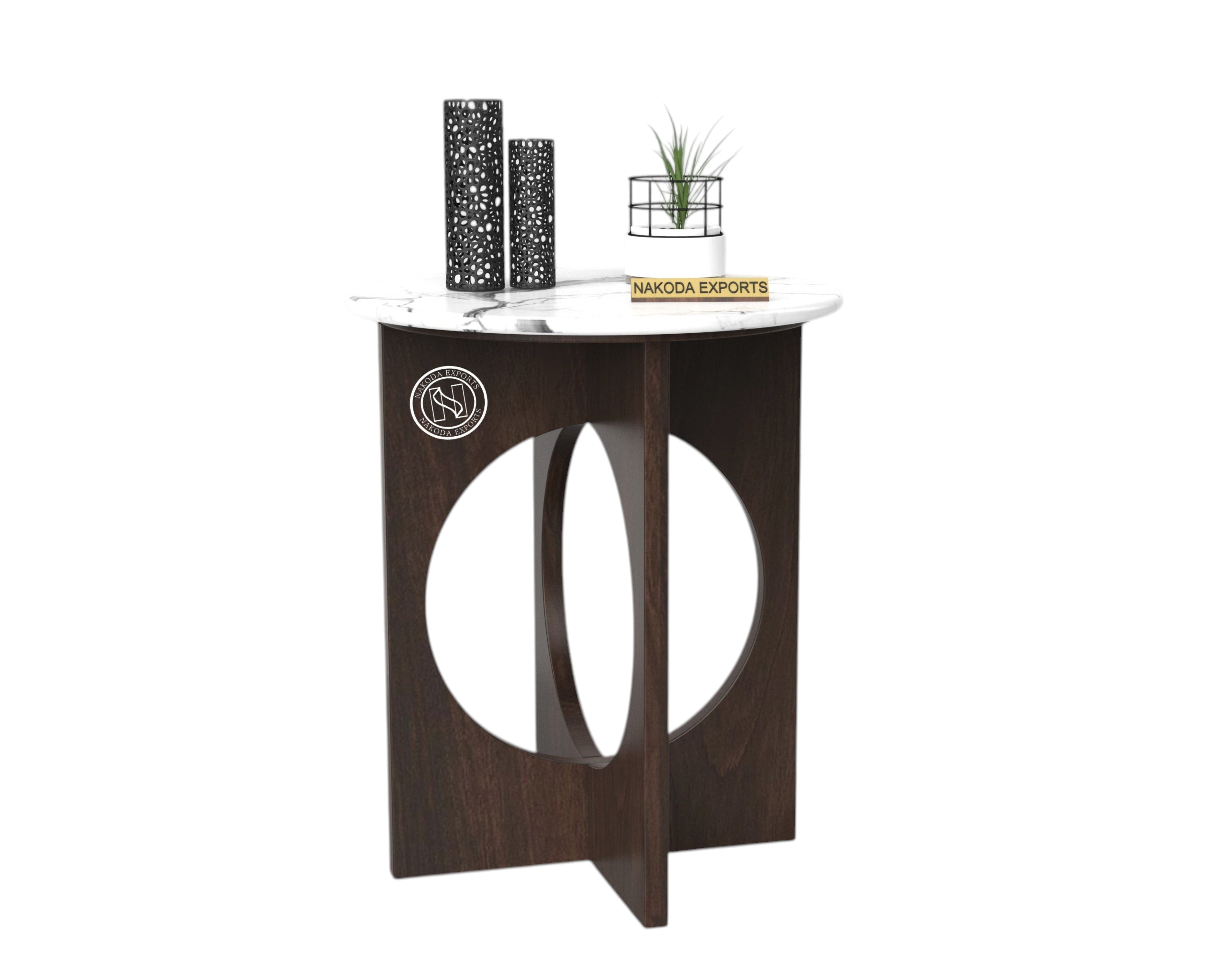 Circular Elegance Marble Side Table
