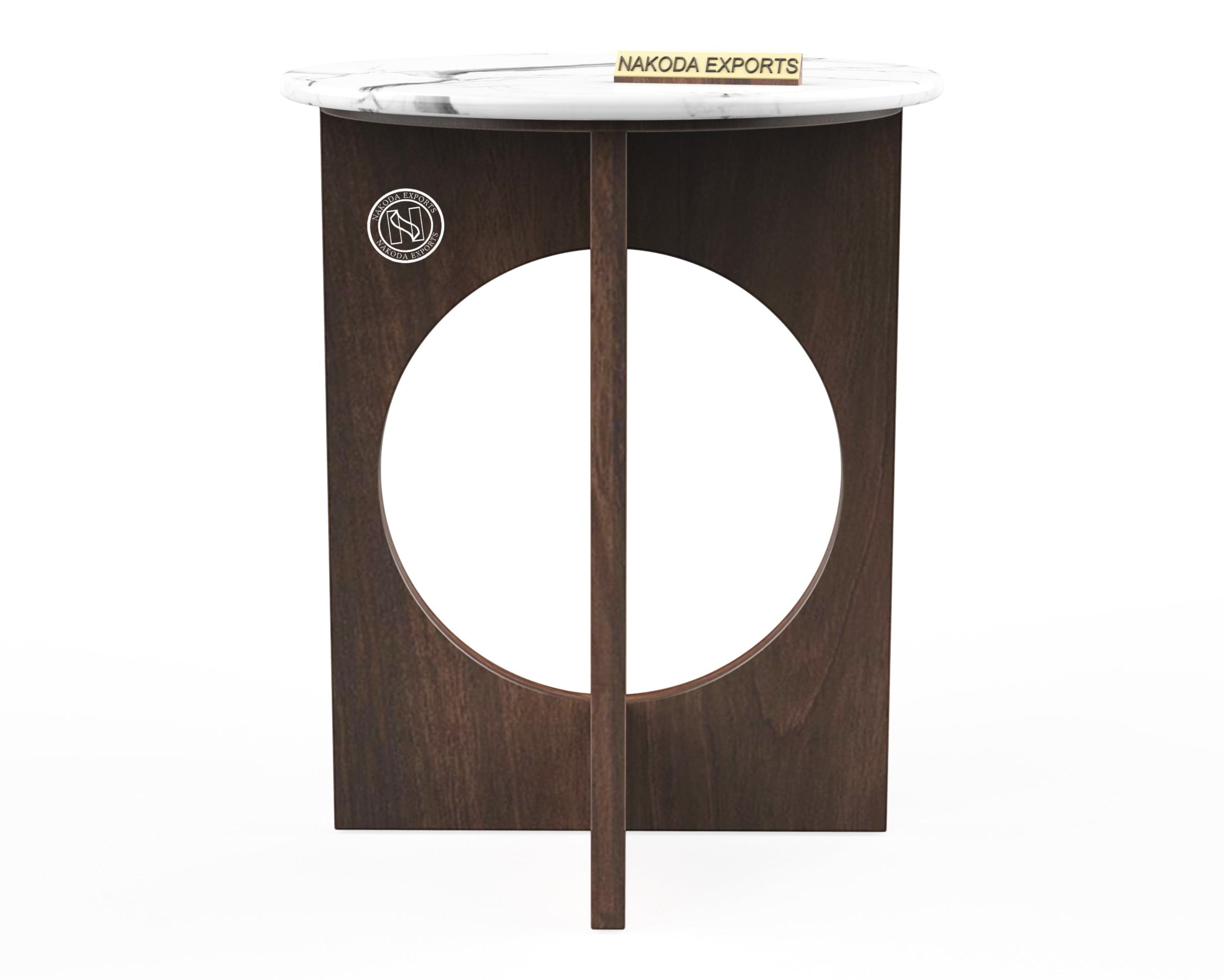 Circular Elegance Marble Side Table
