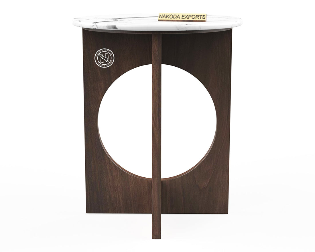 Circular Elegance Marble Side Table