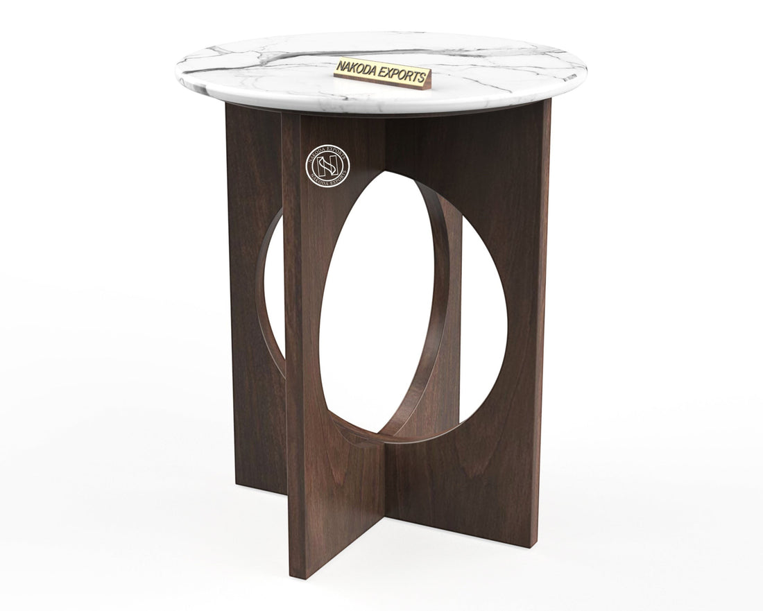 Circular Elegance Marble Side Table