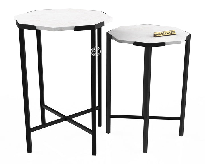 ETERNA ROUND MARBLE NESTING TABLE