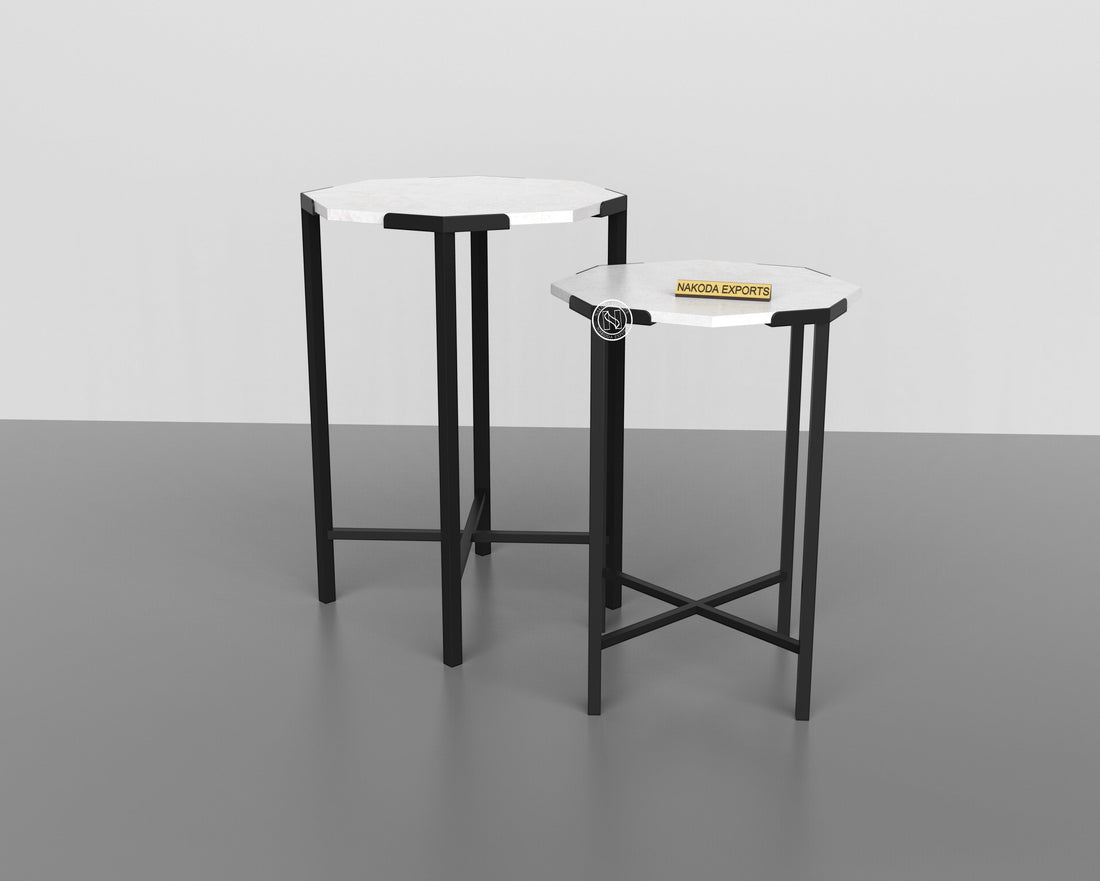 ETERNA ROUND MARBLE NESTING TABLE