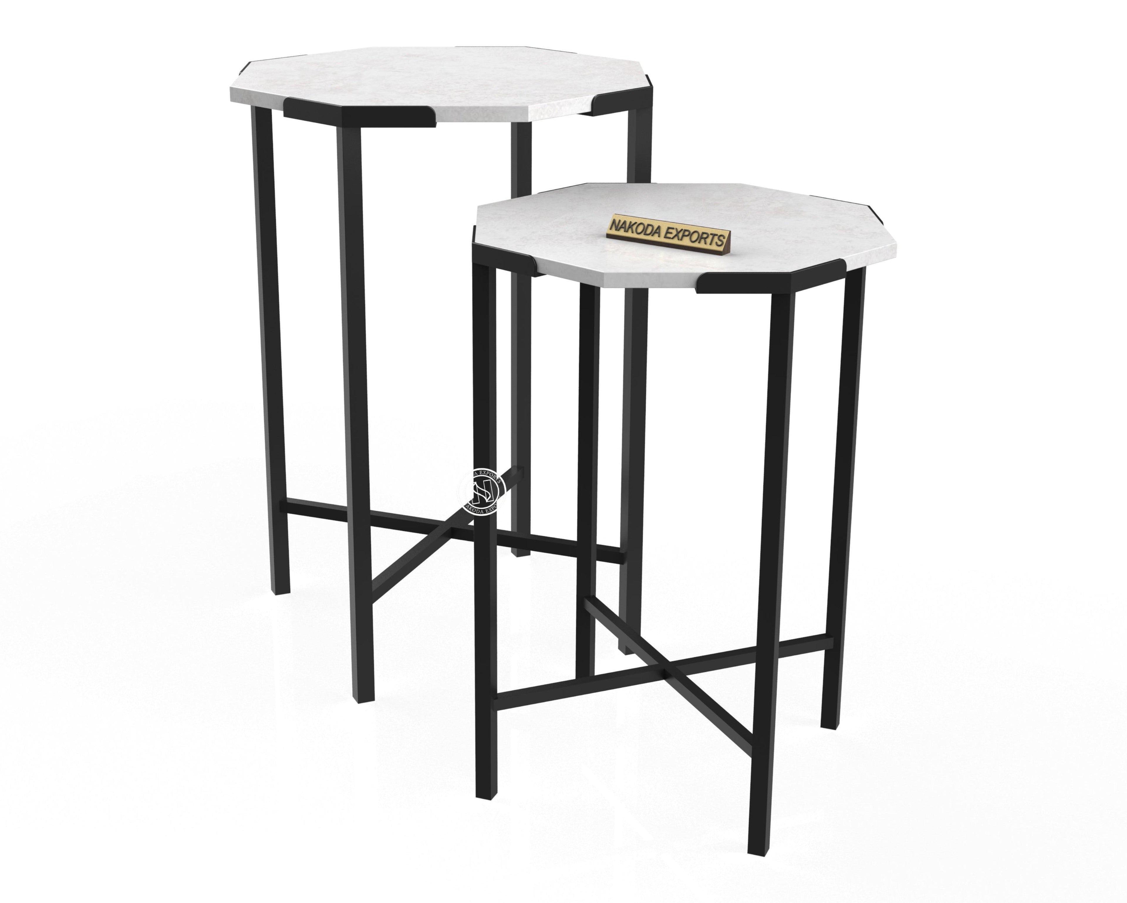 ETERNA ROUND MARBLE NESTING TABLE