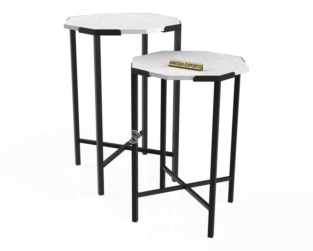 ETERNA ROUND MARBLE NESTING TABLE