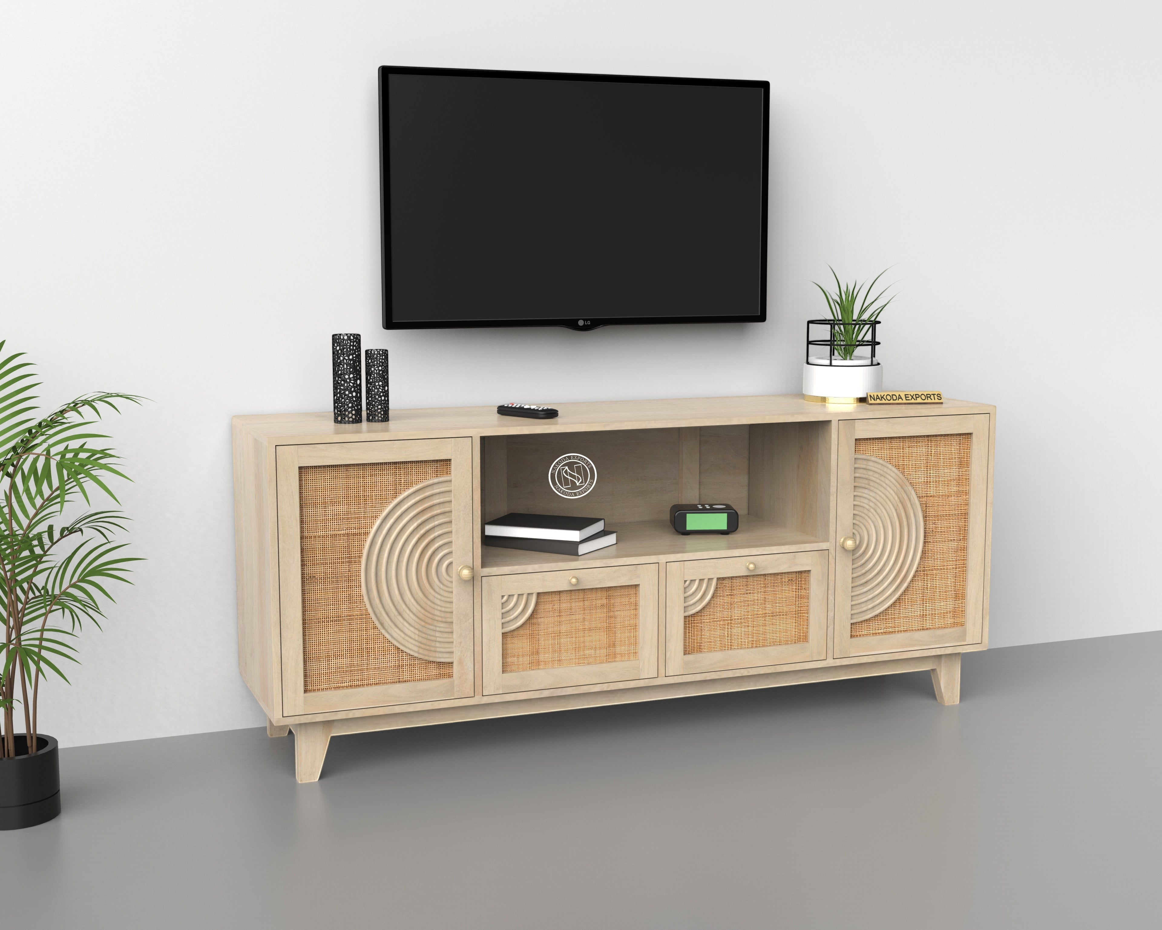 Cane-Accent TV Unit