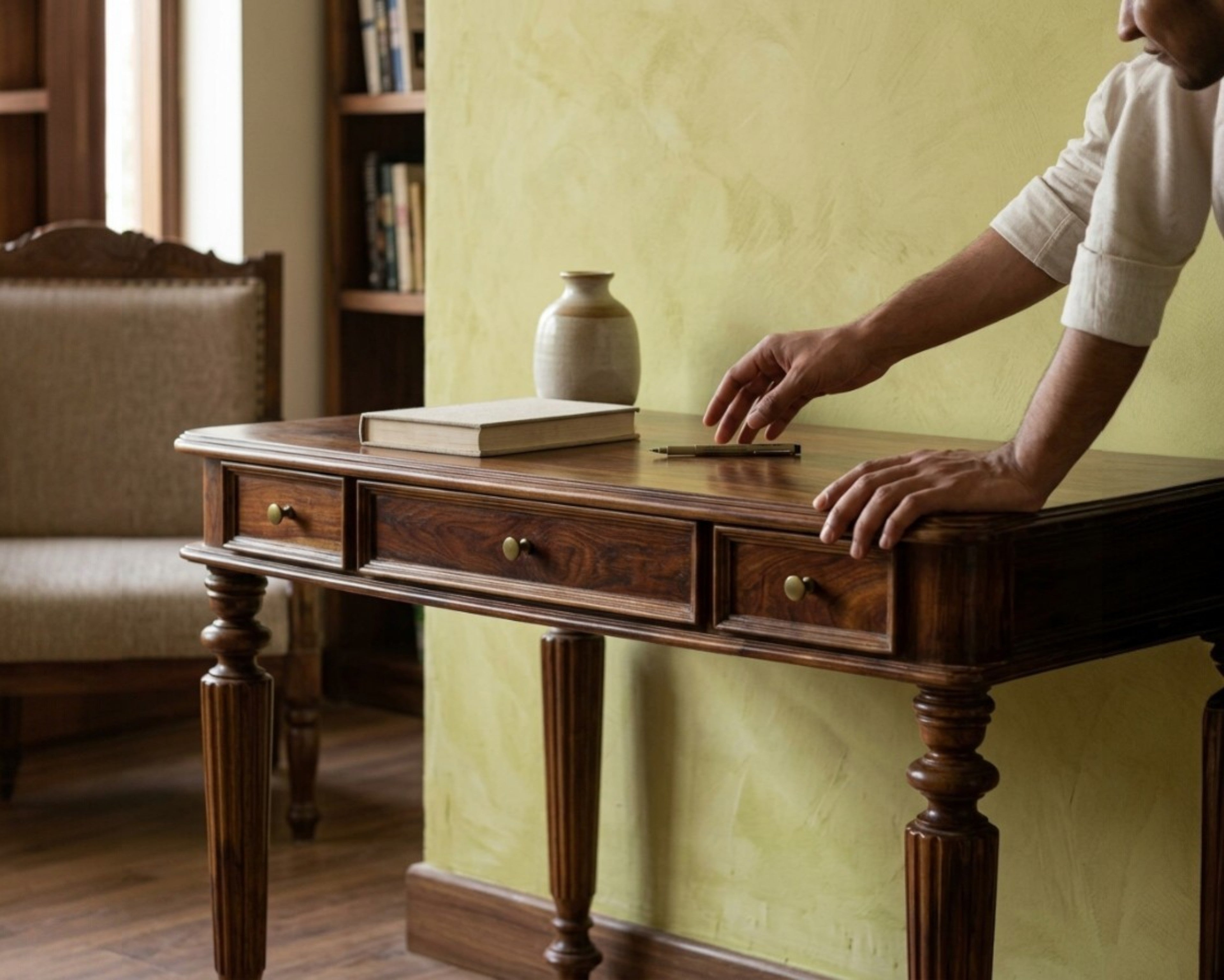 Carved Leg Writing Desk