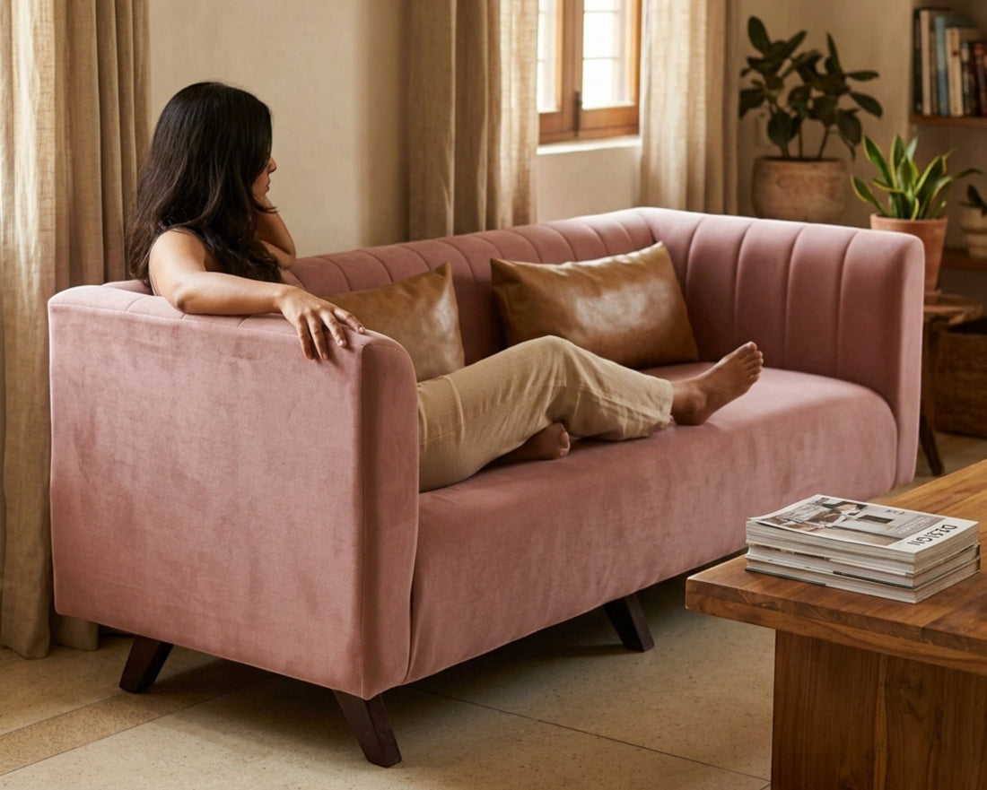 Modern Channel Tufted Sofa